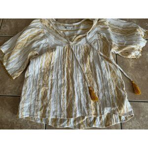 Ariat XS Tasseled Cotton Rayon Tunic Blouse